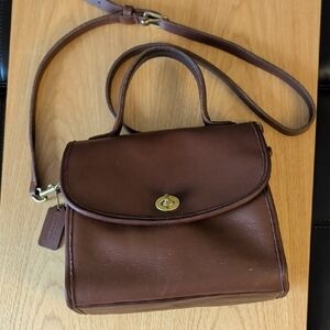 Coach Mahogany Leather Crossbody Top-Handle Bag